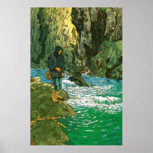 Char Fishing Kasamatsu Shiro 1956 Poster