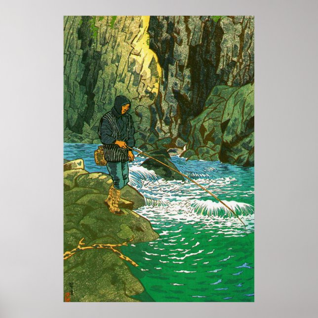 Char Fishing Kasamatsu Shiro 1956 Poster (Front)