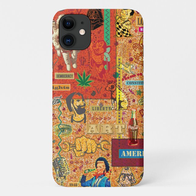 Character Collage-1 iPhone / iPad case (Back)