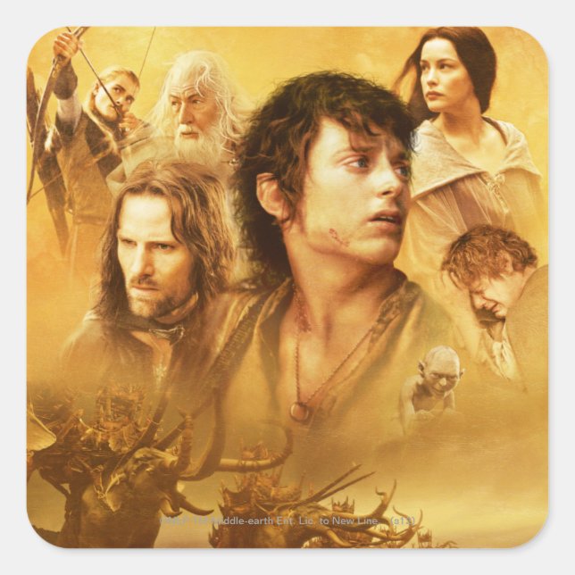 Character Collage Square Sticker (Front)