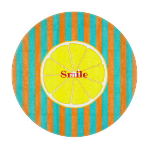 Character Custom Lemon Stripe Cutting Board