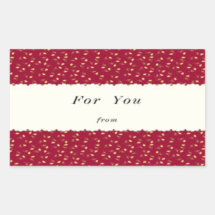 Character Custom Rose (Red) rectangular seal