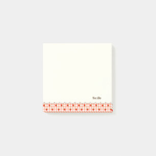 Character Custom Strawberry Check Orange Post-it Notes