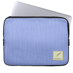 Character Custom Sustainable Life Blue Laptop Sleeve