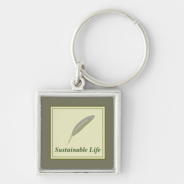 Character Custom Sustainable Life Green Key Ring (Front)