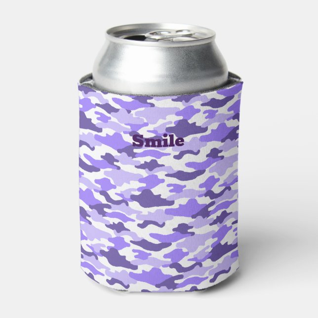 CHARACTER CUSTOMIZATION CAMOUFLAGE PURPLE CAN COOL COOLER (Can Front)