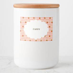 Character Customization Strawberry Salmon Pink Foo Food Label