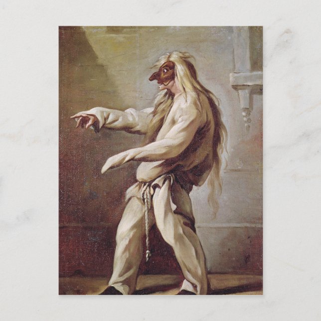 Character from the Commedia dell'Arte Postcard (Front)