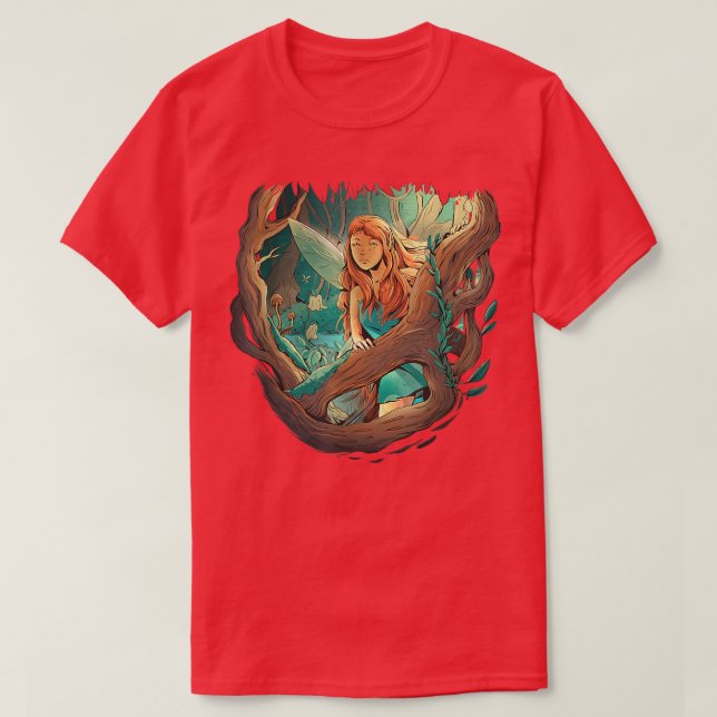 Character In A Forest Like To Imagine  T-Shirt (Design Front)