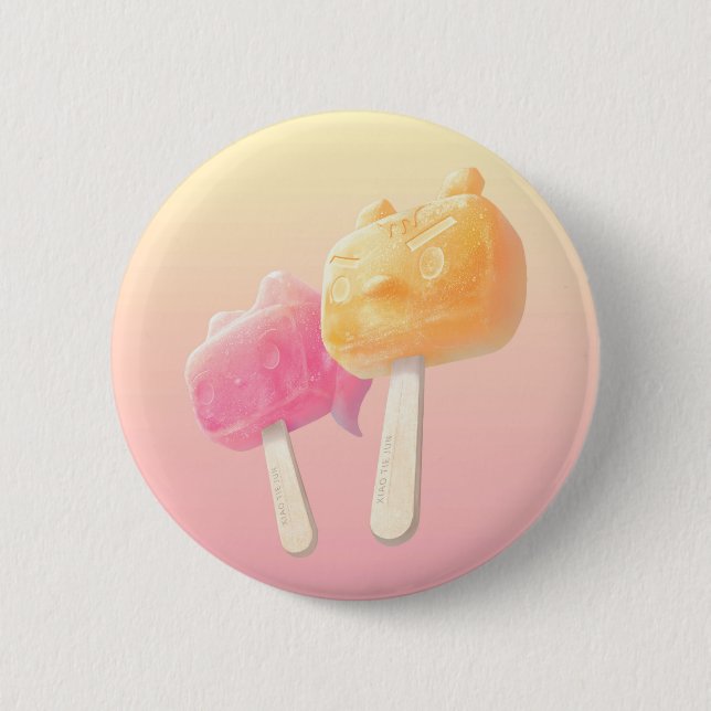 Character Popsicles 6 Cm Round Badge (Front)