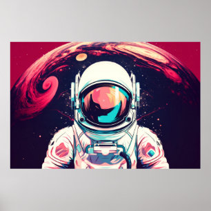Character Space Astronaut Portrait Poster