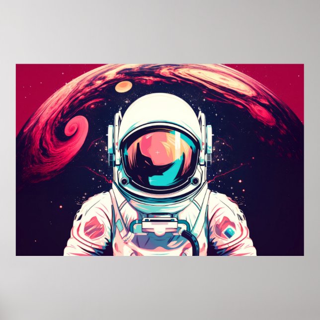 Character Space Astronaut Portrait Poster (Front)