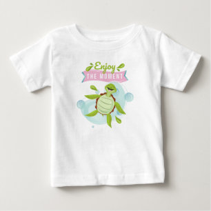 Character Turtle Happy Enjoy Life Baby T-Shirt