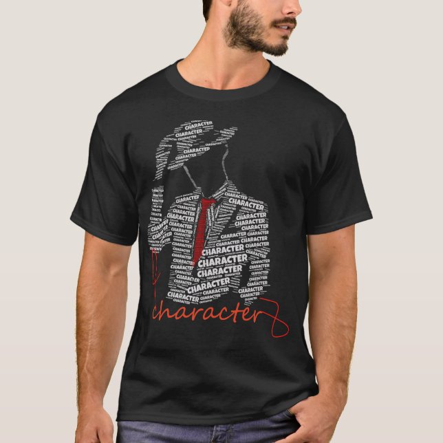 Character Typography Shirt | Gentleman Silhouette  (Front)