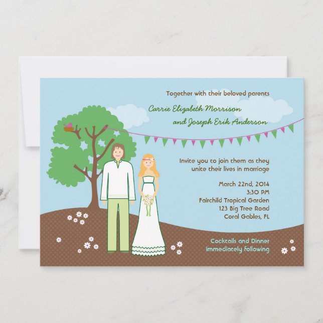 Character Whimsical Wedding Invitation (Front)
