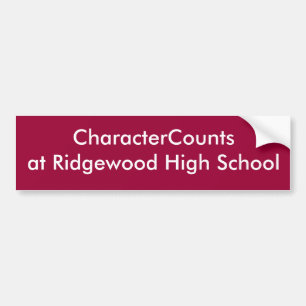 CharacterCountsat Ridgewood High School Bumper Sticker