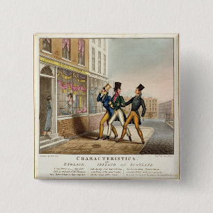 Characteristics - England, Ireland and Scotland, e 15 Cm Square Badge