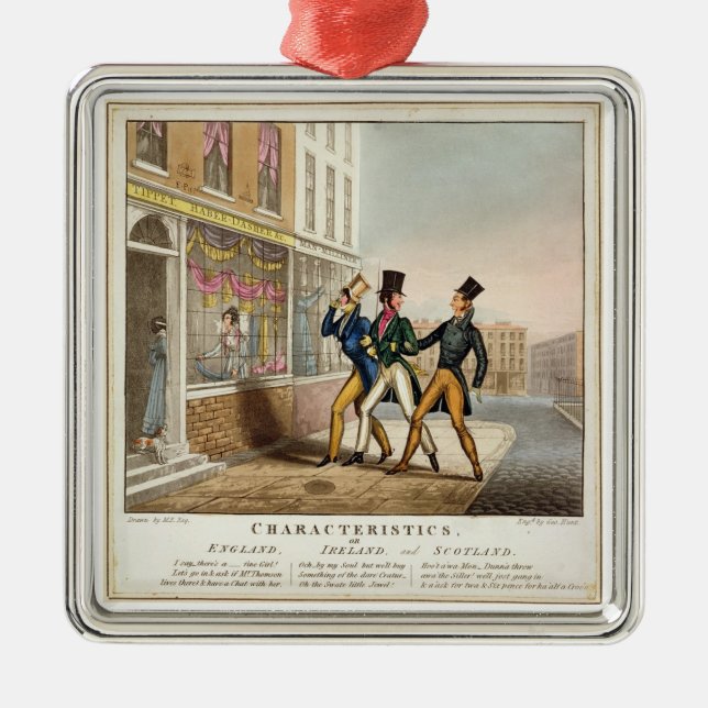 Characteristics - England, Ireland and Scotland, e Metal Tree Decoration (Front)