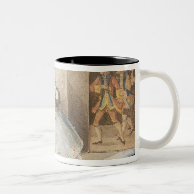 Characters from 'Cosi fan tutte' by Mozart, 1840 Two-Tone Coffee Mug (Right)