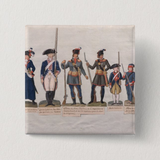Characters of the French Revolution 15 Cm Square Badge (Front)