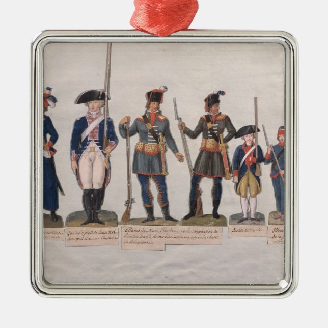 Characters of the French Revolution Metal Tree Decoration (Front)
