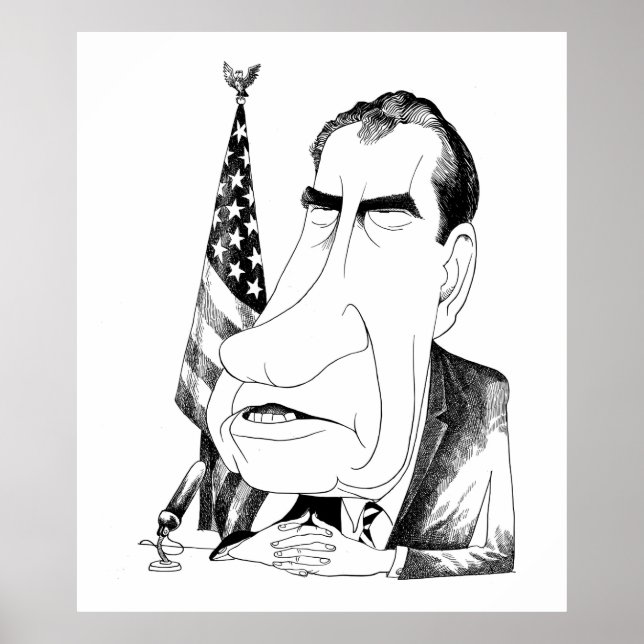 Characture of President Nixon Poster (Front)