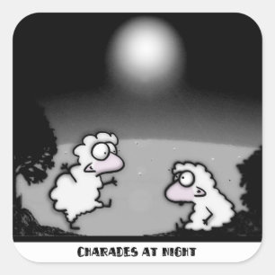 Charades at Night Square Sticker