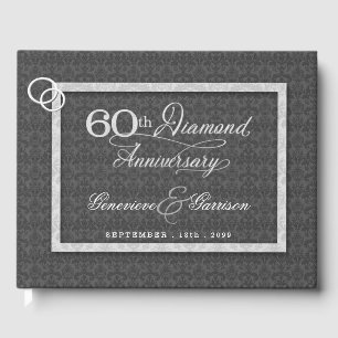 Charcoal 60th Diamond Anniversary with Photo Guest Book