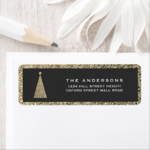 Charcoal and Copper Gold Glitter Christmas Tree