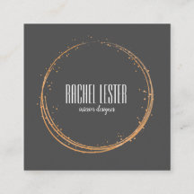 charcoal and Copper modern business card design