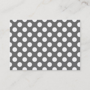 Charcoal and White Polka Dots Business Card