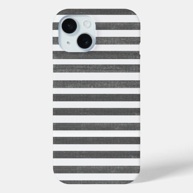 Charcoal and White Stripe Case-Mate iPhone Case (Back)