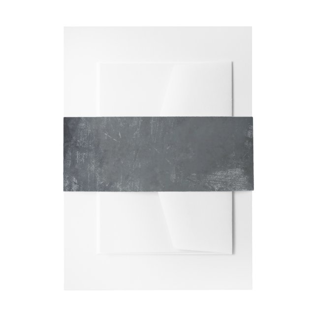 Charcoal belly band invitation belly band (Front Example)