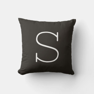 "Charcoal Black" Customise Front & Back For Gifts Cushion