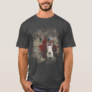 Charcoal Bull Terrier Union Jack Basic t-shirt