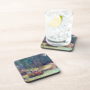 Charcoal Burners Wood Splitters Tom Roberts 1886 Coaster