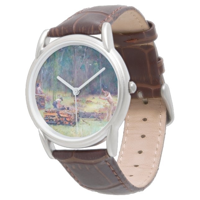 Charcoal Burners Wood Splitters Tom Roberts 1886  Watch (Angled)