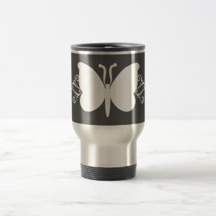 Charcoal Butterfly Swirls Mug