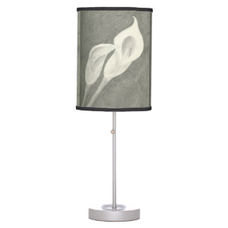Charcoal Calla Lilies Desk Lamps