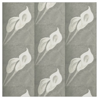 Charcoal Calla Lilies Fabric