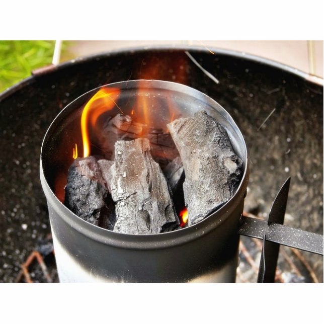 Charcoal Chimney Starter Standing Photo Sculpture (Front)