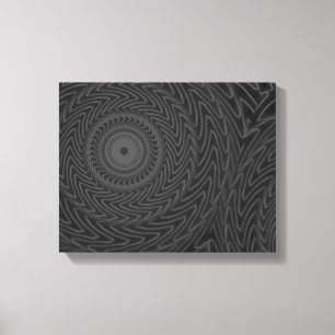 Charcoal circles pattern canvas print