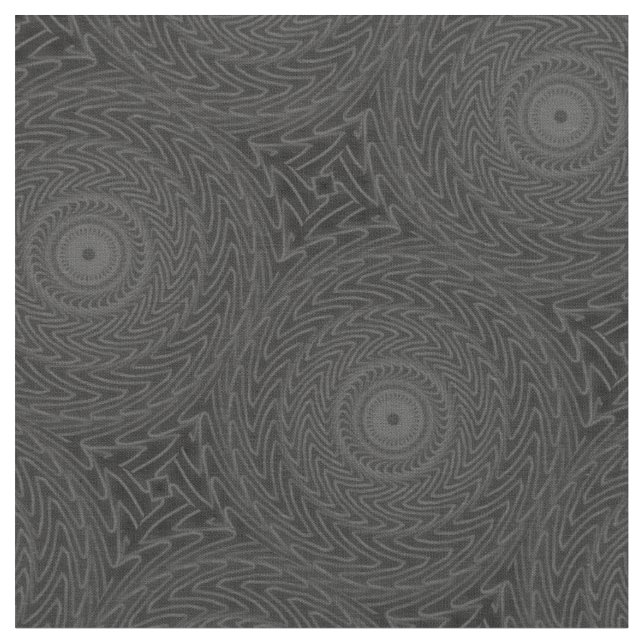 Charcoal circles pattern fabric (Close Up)