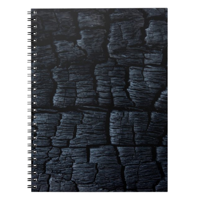 Charcoal coal ash burnt backdrop notebook (Front)