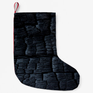 Charcoal coal ash burnt backdrop small christmas stocking
