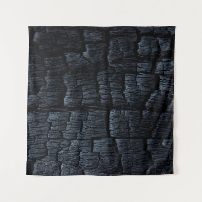Charcoal coal ash burnt backdrop tapestry (Front)