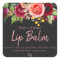 Charcoal Colourful Flowers Lip Balm Tube Labels