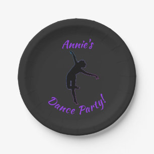 Charcoal Contemporary Dance Paper Plates