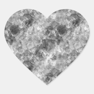 Charcoal Crumpled Texture Heart Sticker