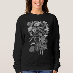 Charcoal Drawing of Italian Hibiscus flowers Sweatshirt